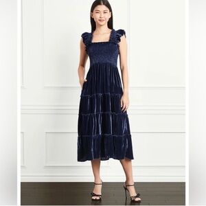 NWT Hill House Home Blue Velvet Nap Dress